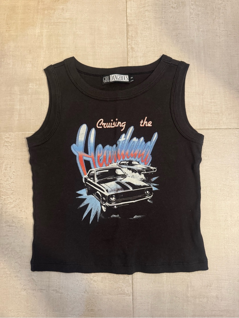 Girl Dangerous Black Graphic Tank Top - Cruising the Heartland